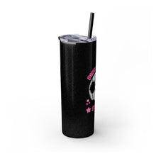 Load image into Gallery viewer, Pink Fluffy Stars Skinny Tumbler with Straw, 20oz
