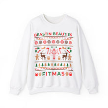 Load image into Gallery viewer, Ugly Sweater Fitmas Festive Fitness Crewneck Sweatshirt | Beastin Beauties Fitmas Design
