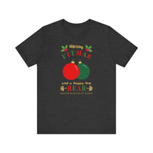 Load image into Gallery viewer, Merry Fitmas  Ornaments Unisex Tee - Holiday Fitness Shirt for Gym Lovers
