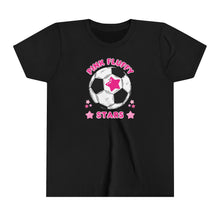 Load image into Gallery viewer, Pink Fluffy Stars Youth Short Sleeve Tee
