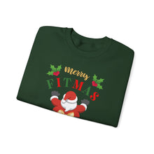 Load image into Gallery viewer, Merry Fitmas Santa Booty Unisex Crewneck Sweatshirt - Christmas Fitness Apparel
