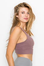 Load image into Gallery viewer, Cross Back Front Slit Sports Bra
