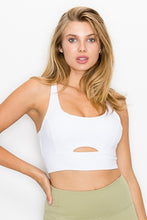 Load image into Gallery viewer, Cross Back Front Slit Sports Bra
