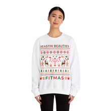 Load image into Gallery viewer, Ugly Sweater Fitmas Festive Fitness Crewneck Sweatshirt | Beastin Beauties Fitmas Design
