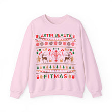 Load image into Gallery viewer, Ugly Sweater Fitmas Festive Fitness Crewneck Sweatshirt | Beastin Beauties Fitmas Design
