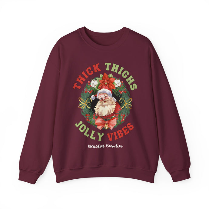 Thick Thighs Jolly Vibes Sweatshirt