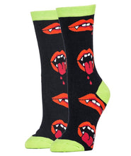 Load image into Gallery viewer, Ahhh Vampire - Women&#39;s Funny Halloween Crew Socks
