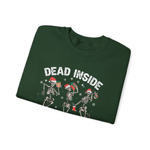 Load image into Gallery viewer, Dead Inside but Jolly AF Skeleton Crewneck Sweatshirt - Holiday Fun &amp; Cheer
