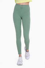 Load image into Gallery viewer, Green -Adjustable Bungee Waist Hiking Leggings
