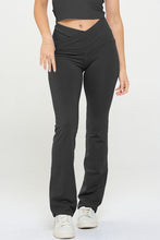 Load image into Gallery viewer, Women Crossover Flare Legging High Waisted Pockets
