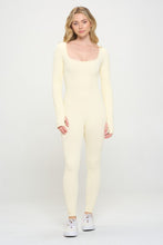 Load image into Gallery viewer, Ribbed Knit Jumpsuit Long Sleeve
