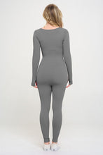 Load image into Gallery viewer, Ribbed Knit Jumpsuit Long Sleeve
