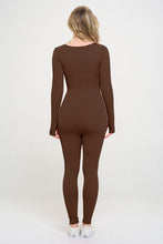 Load image into Gallery viewer, Ribbed Knit Jumpsuit Long Sleeve
