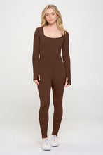 Load image into Gallery viewer, Ribbed Knit Jumpsuit Long Sleeve
