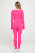 Load image into Gallery viewer, Ribbed Knit Jumpsuit Long Sleeve
