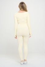 Load image into Gallery viewer, Ribbed Knit Jumpsuit Long Sleeve
