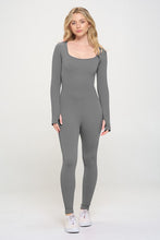 Load image into Gallery viewer, Ribbed Knit Jumpsuit Long Sleeve
