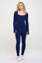 Load image into Gallery viewer, Ribbed Knit Jumpsuit Long Sleeve
