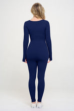 Load image into Gallery viewer, Ribbed Knit Jumpsuit Long Sleeve
