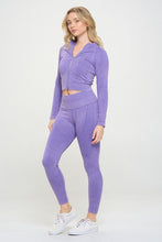 Load image into Gallery viewer, Ribbed Knit Tracksuit Two-Piece Set
