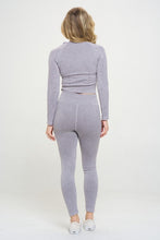 Load image into Gallery viewer, Ribbed Knit Tracksuit Two-Piece Set
