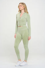 Load image into Gallery viewer, Ribbed Knit Tracksuit Two-Piece Set
