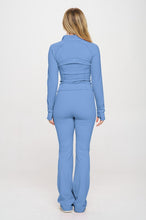 Load image into Gallery viewer, 2 Piece Set Matching Flare jumpsuit Active Jacket
