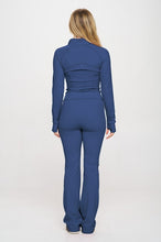 Load image into Gallery viewer, 2 Piece Set Matching Flare jumpsuit Active Jacket
