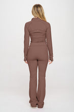 Load image into Gallery viewer, 2 Piece Set Matching Flare jumpsuit Active Jacket
