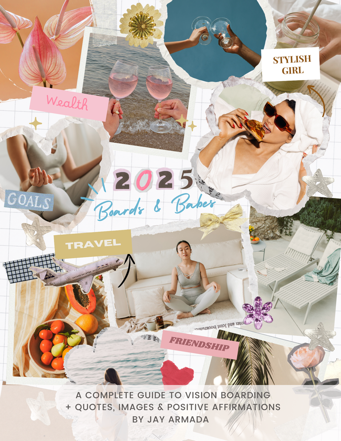 Boards & Babes: 2025 Vision Board Kit, Guide on How to make a Vision Board