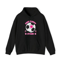 Load image into Gallery viewer, Pink Fluffy Stars Hooded Sweatshirt
