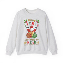 Load image into Gallery viewer, Merry Fitmas Santa Booty Unisex Crewneck Sweatshirt - Christmas Fitness Apparel
