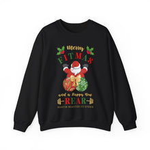 Load image into Gallery viewer, Merry Fitmas Santa Booty Unisex Crewneck Sweatshirt - Christmas Fitness Apparel
