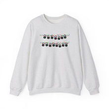 Load image into Gallery viewer, Festive Kettlebell String lights Sweatshirt for Fitness Enthusiasts
