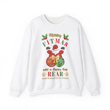 Load image into Gallery viewer, Merry Fitmas Santa Booty Unisex Crewneck Sweatshirt - Christmas Fitness Apparel
