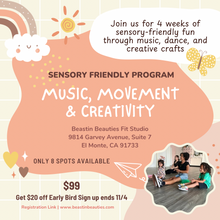 Load image into Gallery viewer, 4-Week Sensory-Friendly Music &amp; Dance Program for Kids (Ages 3+)
