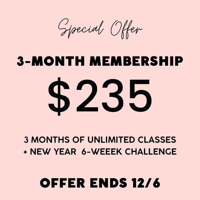 3-Month Membership + Bonus New Year Challenge